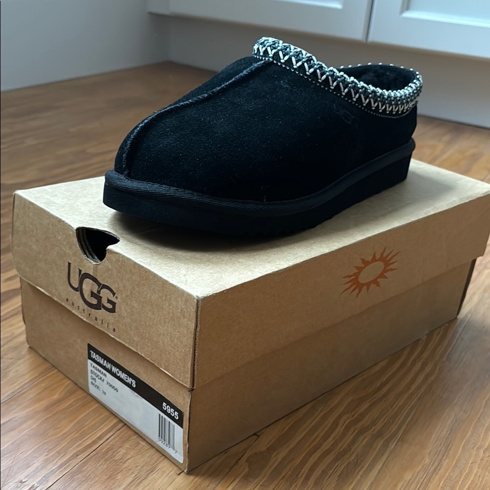 UGG Black Tasman Slippers - Never Worn